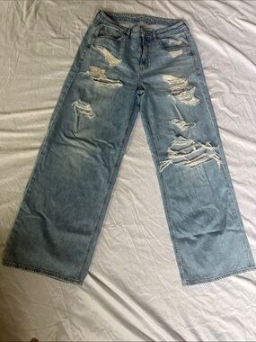 American Eagle Outfitters Light Blue Distressed skater jeans